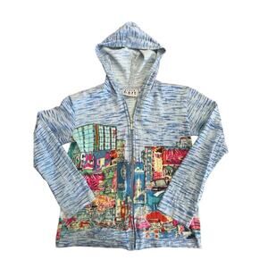 Vacation Theme Novelty Hoodie Jacket Cruise Small Lightweight Vintage Travel NYC